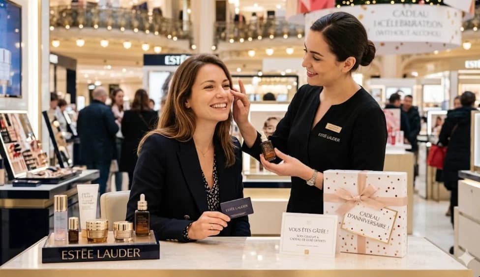 Soin ou cadeau de luxe offert chez Estée Lauder