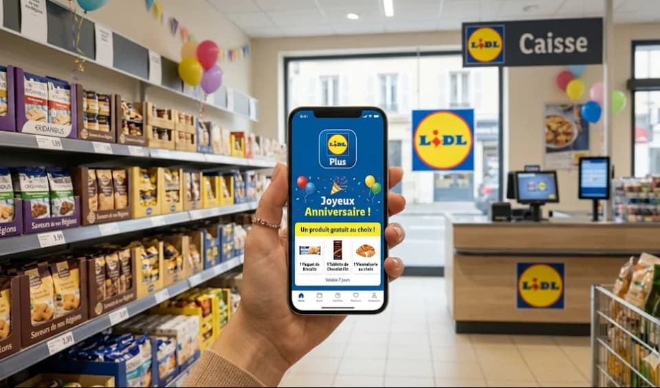 Produit gratuit au choix Lidl Plus